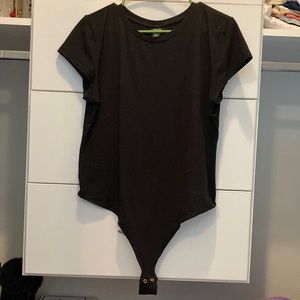 Black short sleeve body suit